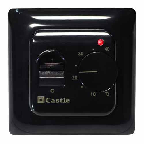 Терморегулятор для теплого пола Castle M5.16 Black Черный, механический