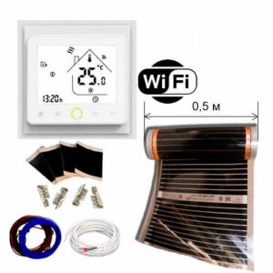 Комплект инфракрасного теплого пола Intherm с терморегулятором PWT-002 с WiFi