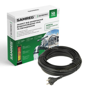 Саморегулирующийся греющий кабель для труб Samreg IP 2C с вилкой и коробка